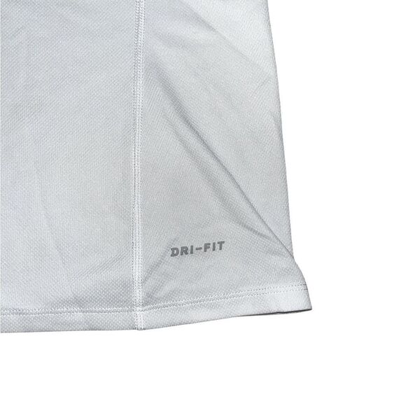 Nike Dri-Fit Short Sleeve White Workout Top - Picture 2 of 4